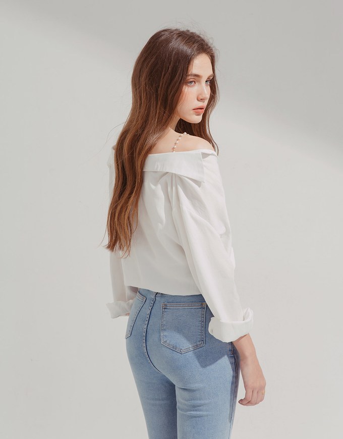 2Way Trendy Bead Chain Fake Two Piece CropTop