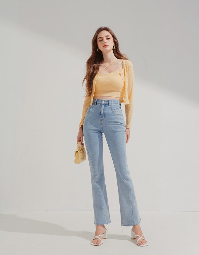 Diagonal Line Two-Piece Top (with padding)