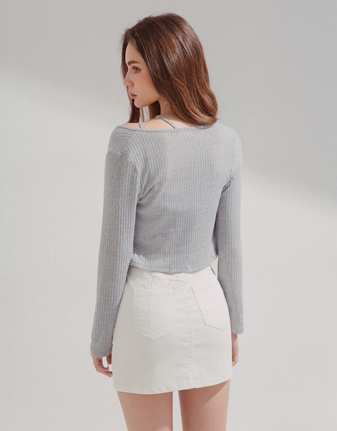 Diagonal Line Two-Piece Top (with padding)