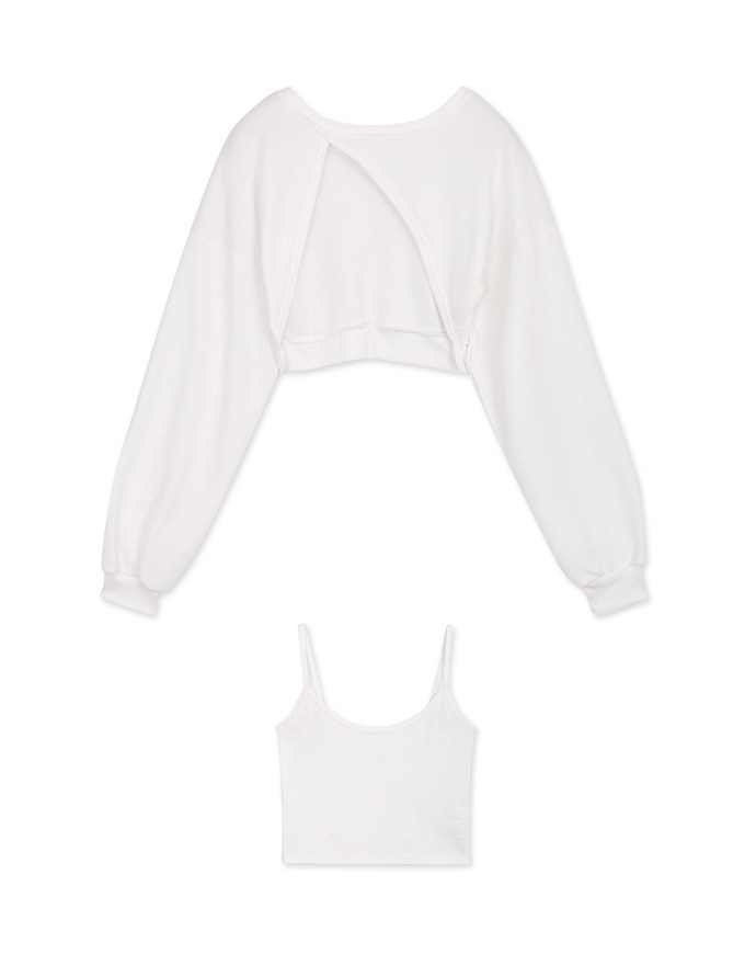 2Way Slit Two-Piece Cropped Top