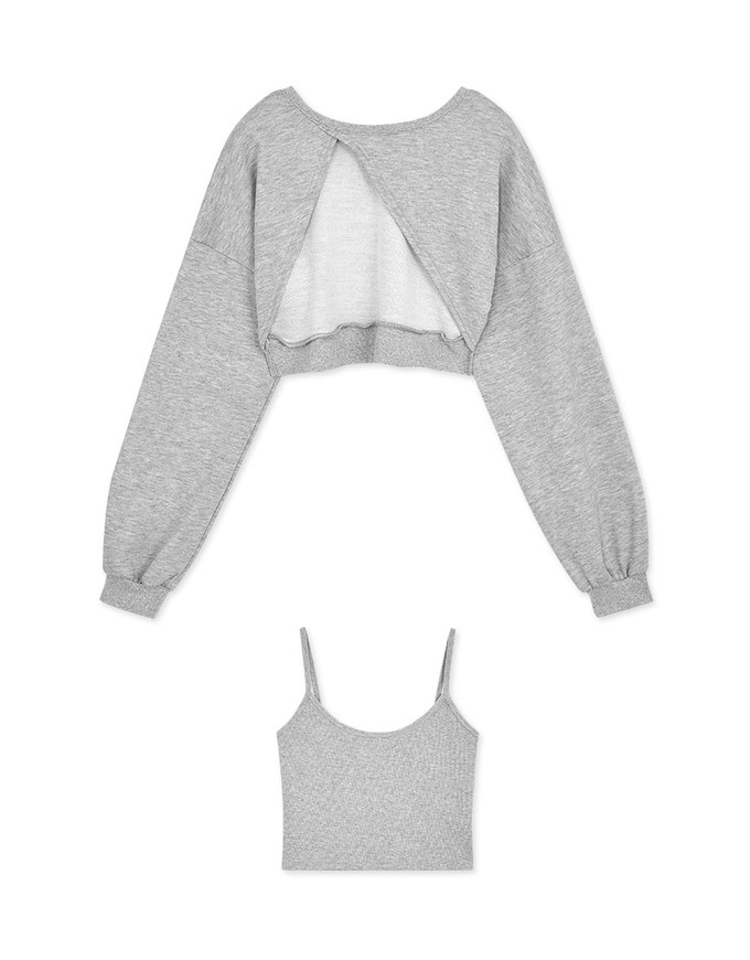 2Way Slit Two-Piece Cropped Top
