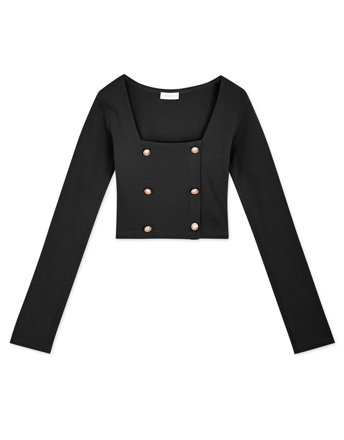 Square Neck Double Crop Top