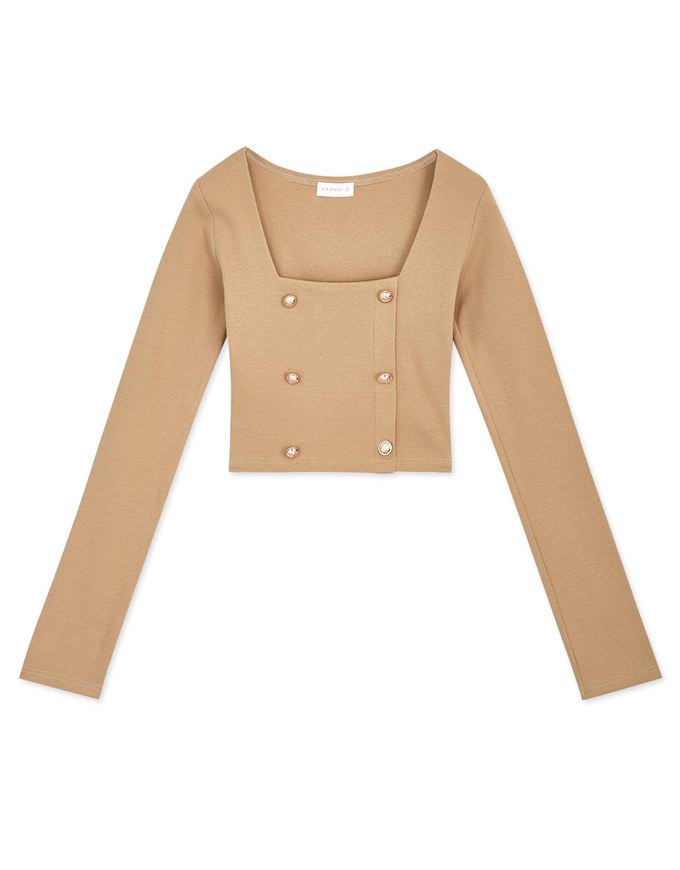 Square Neck Double Crop Top