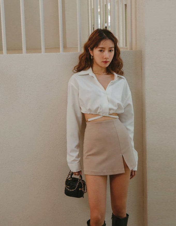Metal Strap Cropped Top
