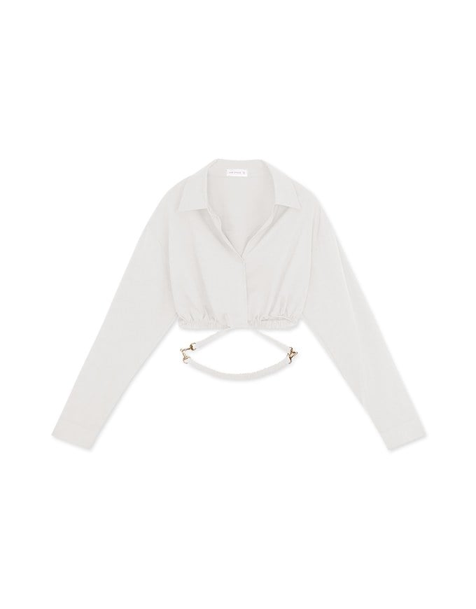 Metal Strap Cropped Top