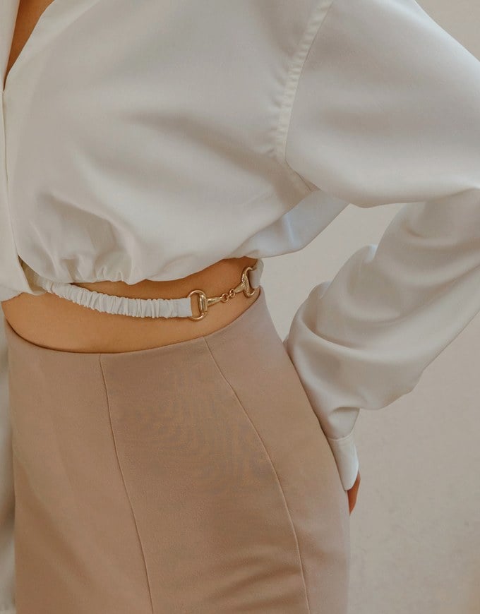 Metal Strap Cropped Top