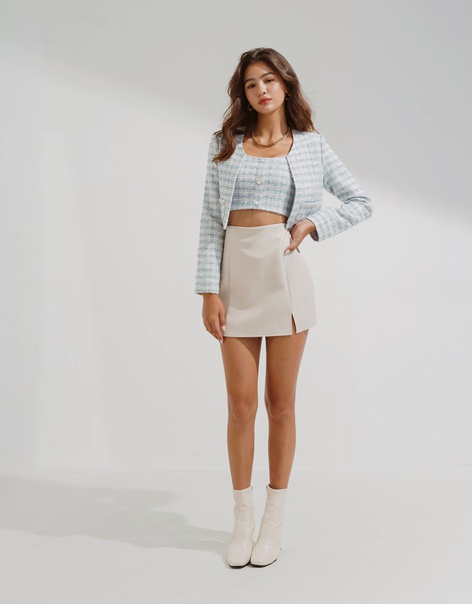 Tweed Short Vest