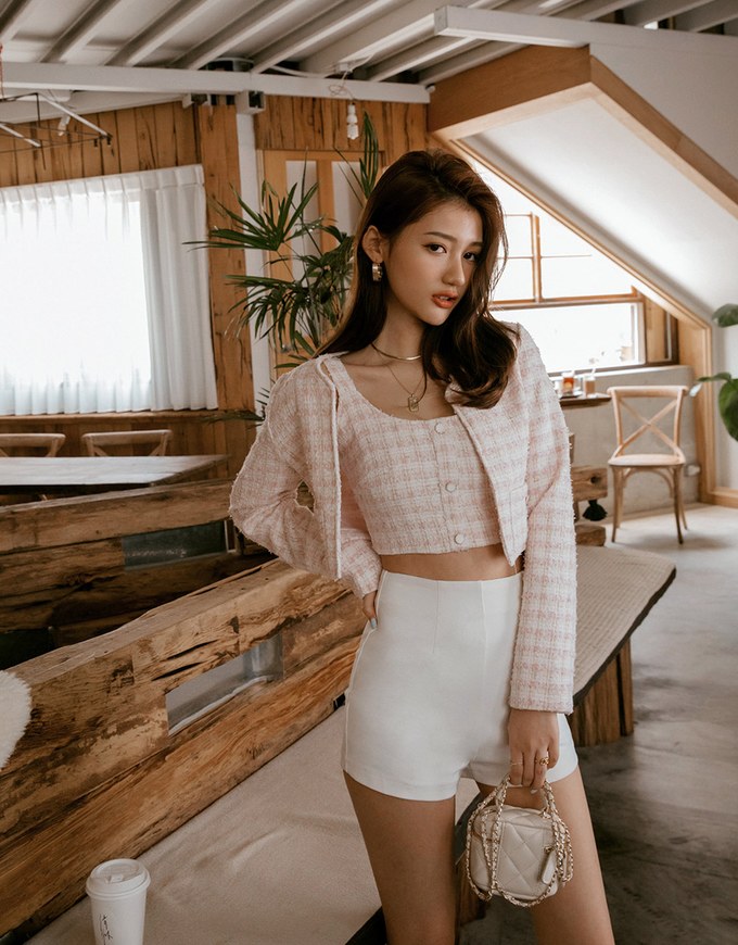 Tweed Short Vest