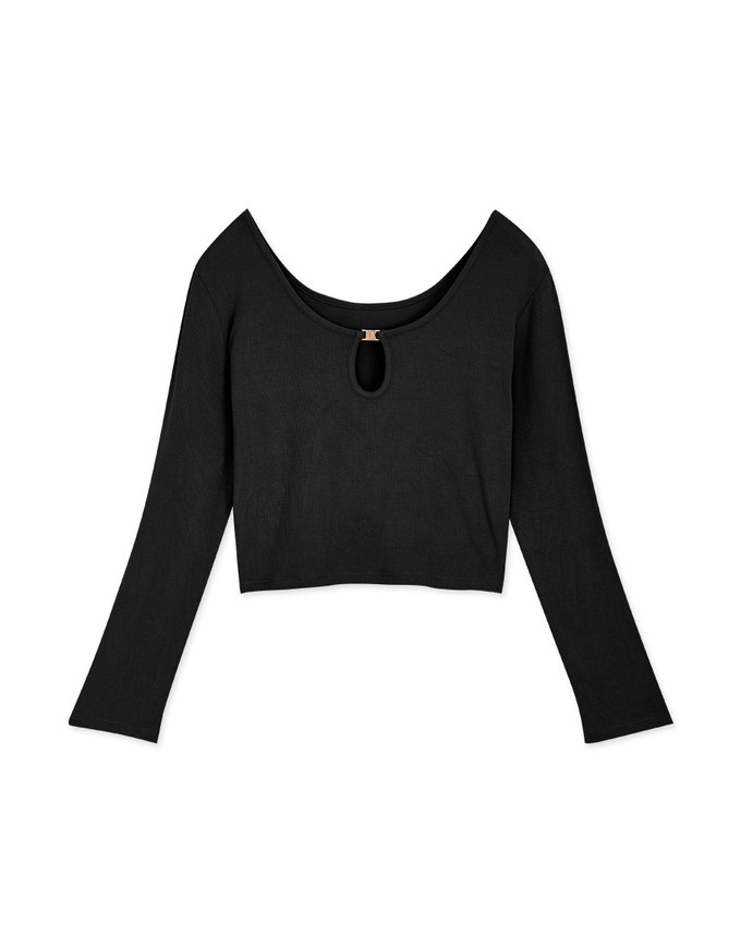 Gold Accessories Patterned Crop Top
