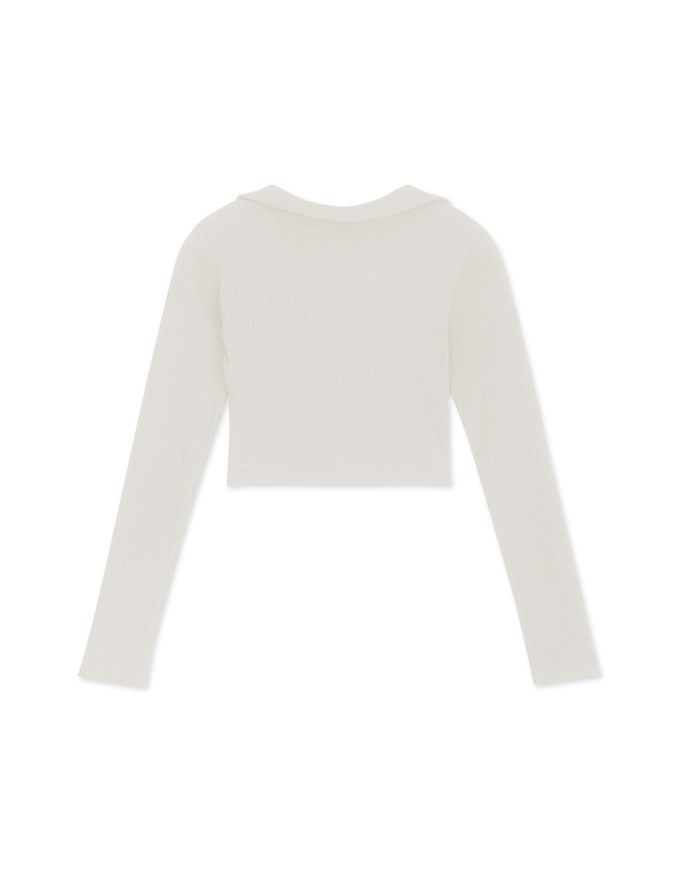 Overlap Lapel Low Cut Pitch Crop Top