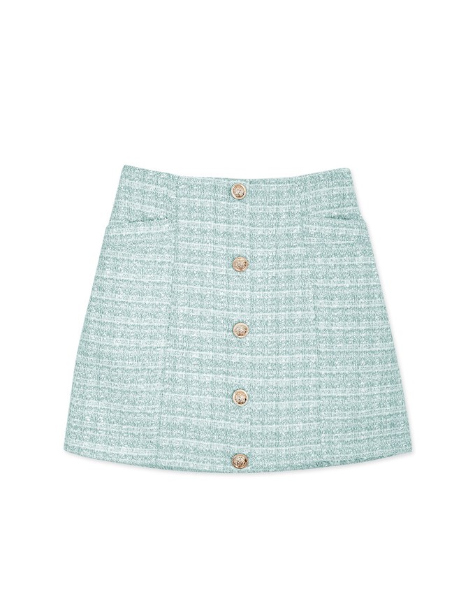 Tweed Gold Button Skorts
