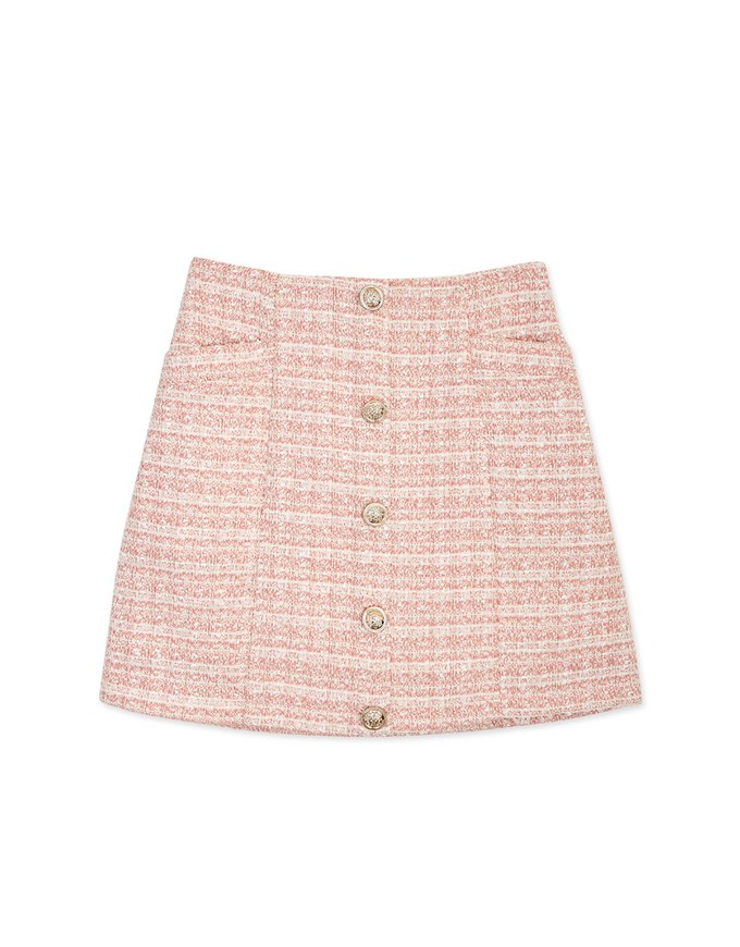 Tweed Gold Button Skorts