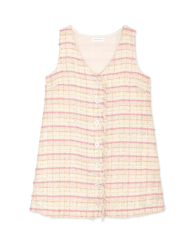 Chic Fringed A-Line Vest Mini Dress