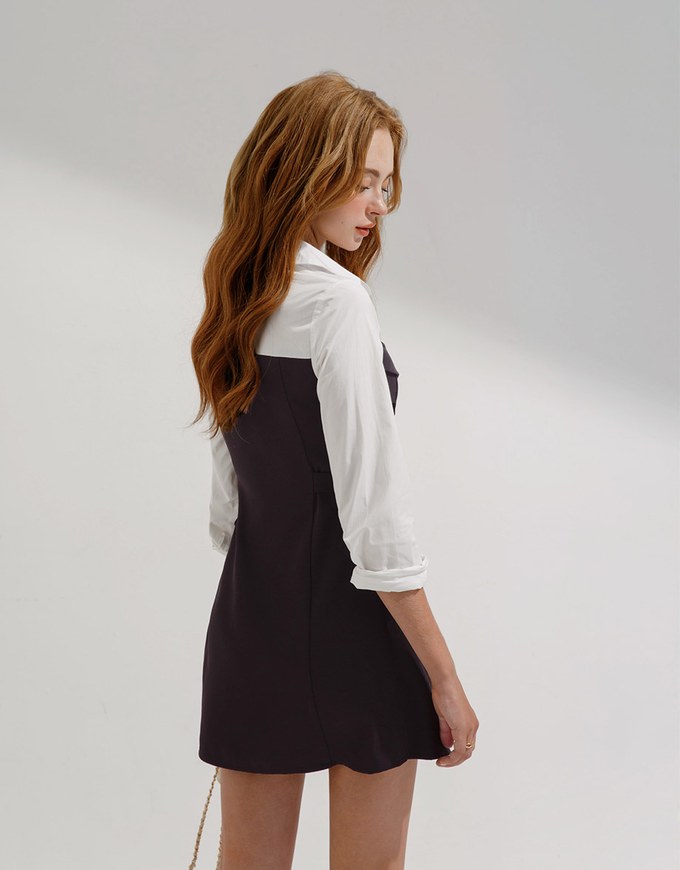 Fake Two Piece Mini Dress