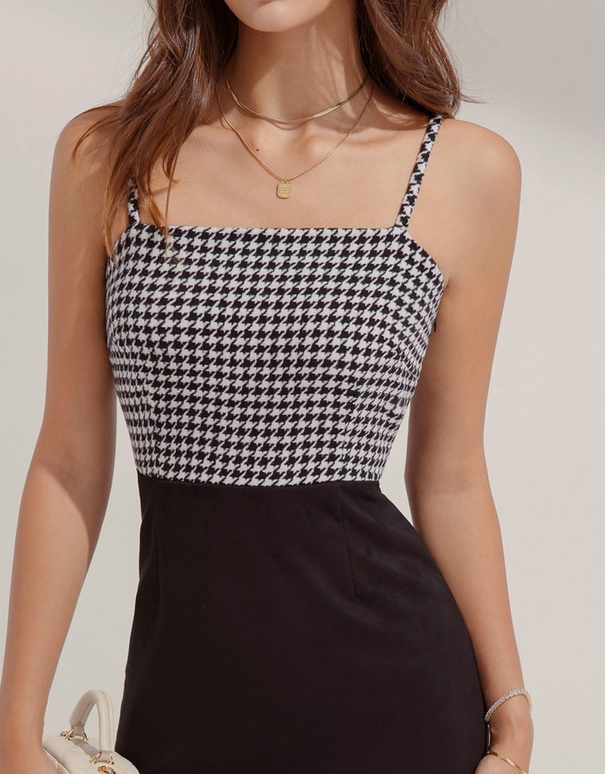 Plaid Vest Mini Dress