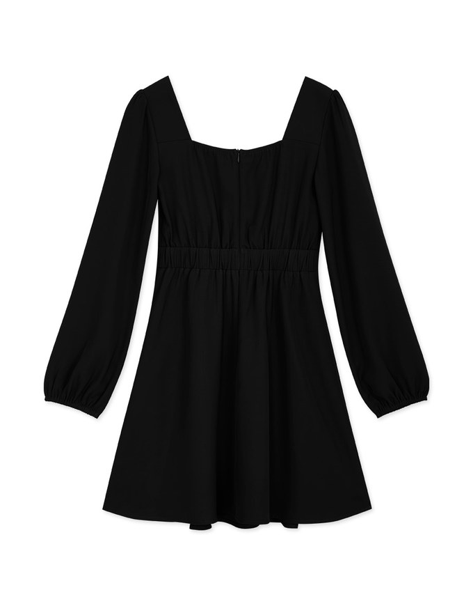 Heart Neck Design Mini Dress
