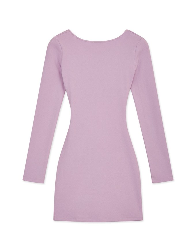 V-Neck Low-Cut Twisted Cutout Mini Dress
