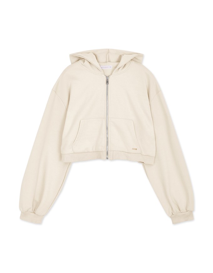 Hooded Zip Crop Track Blazer Jacket