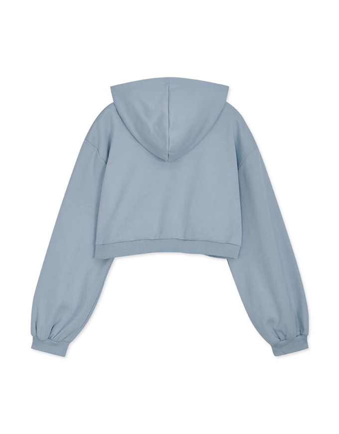 Hooded Zip Crop Track Blazer Jacket