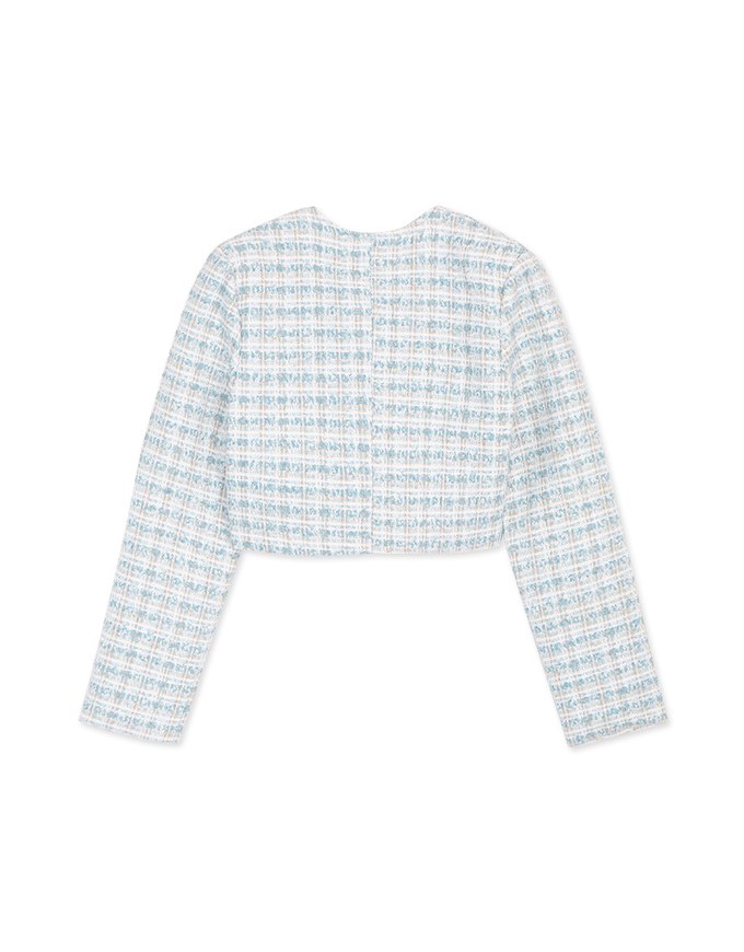 Tweed Cardigan Blazer Jacket (With Padded Shoulders)