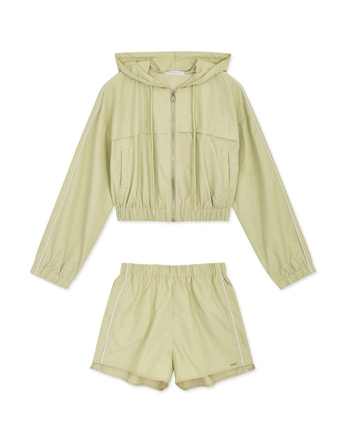 Lightweight And Waterproof Hooded Sweatpants Set
