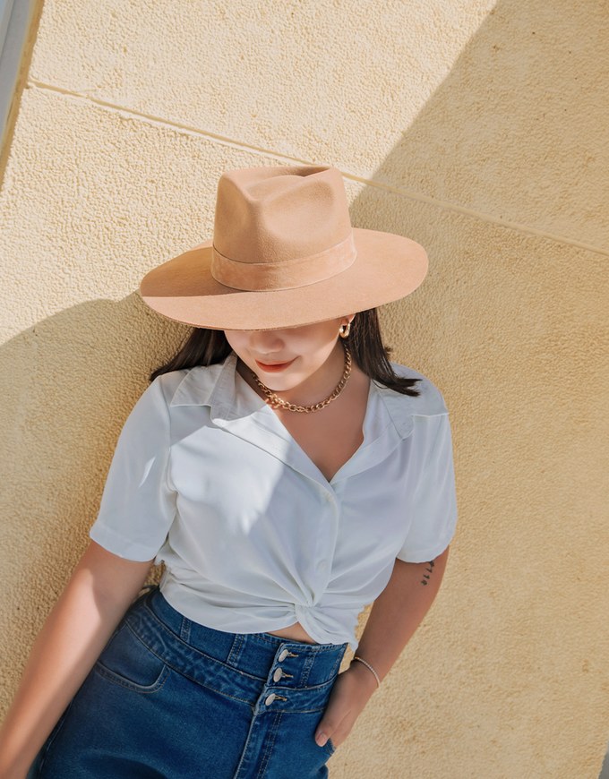 Front Knot Cinched Waist Blouse Shirt