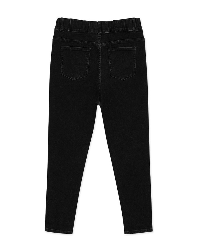Side Buttoned Skinny FIt Denim Jeans Pants