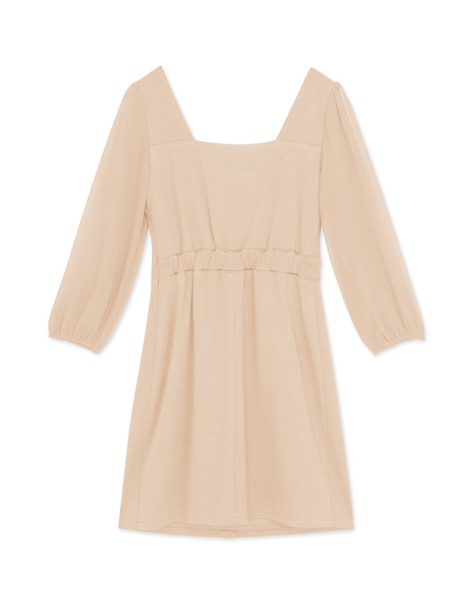 Elegant Heart Puff Sleeve Mini Dress