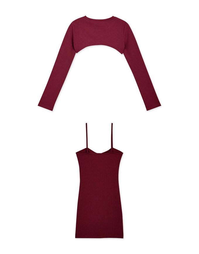 Low Cut Two Piece Bodycon Mini Dress