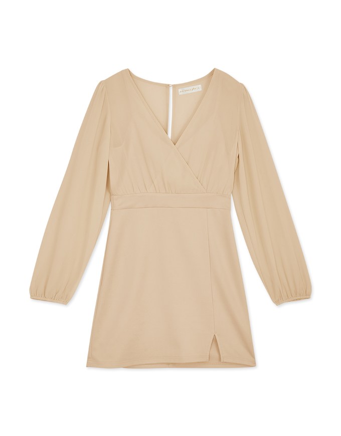 Slit Fake Two-Piece Mini Dress