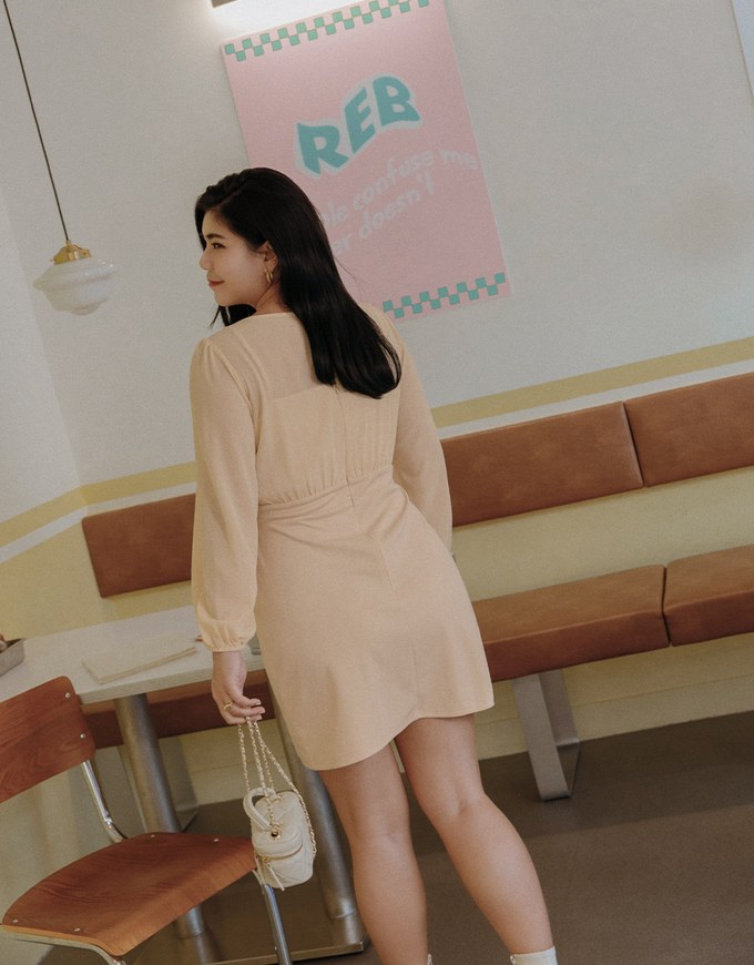 Slit Fake Two-Piece Mini Dress