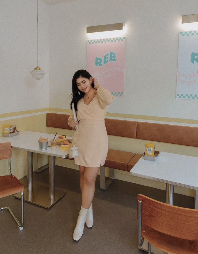 Slit Fake Two-Piece Mini Dress