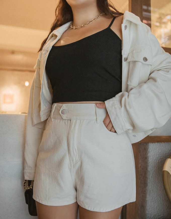 Button-Down Crop Denim Jeans Blazer Jacket