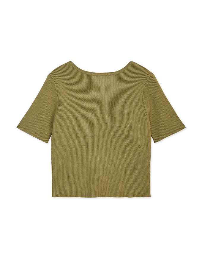 Minimalist Staple Dual-Zipper Knit Crop Top