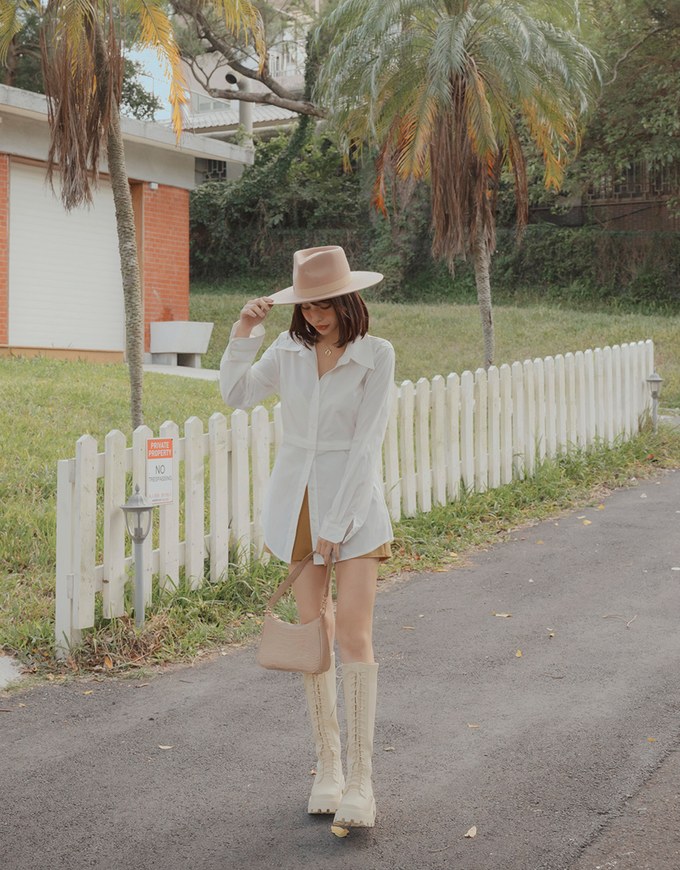 2WAY Buttoned Long Blouse Shirt