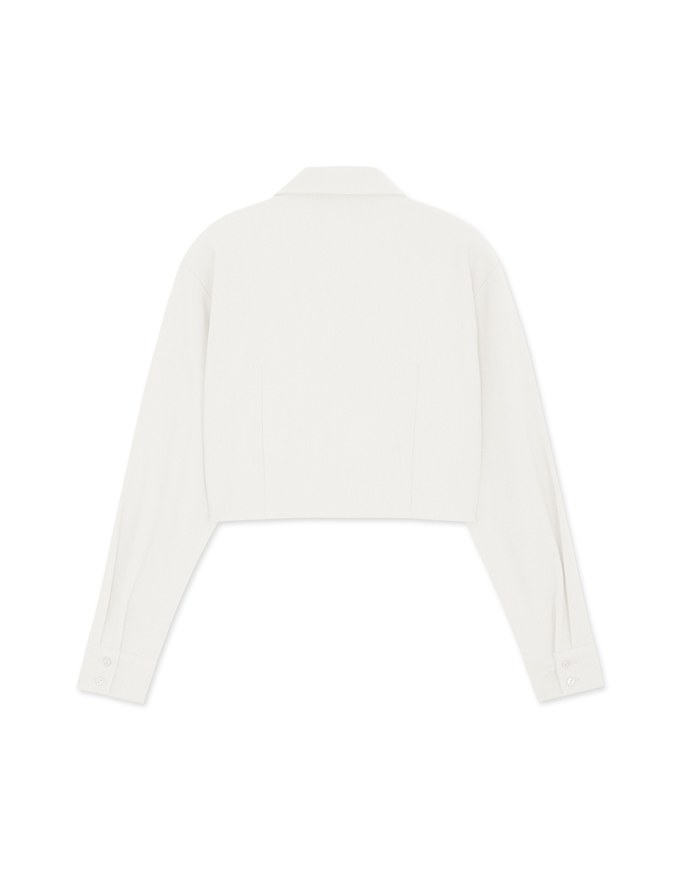 Lapel Double Zipper Crop Top