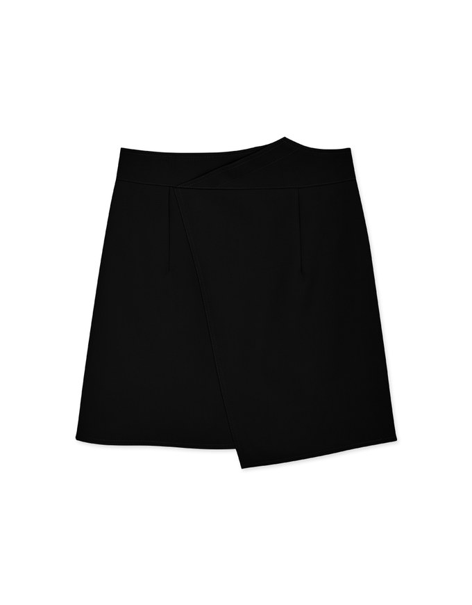 Bias Cut High Waisted Asymmetric Skirt