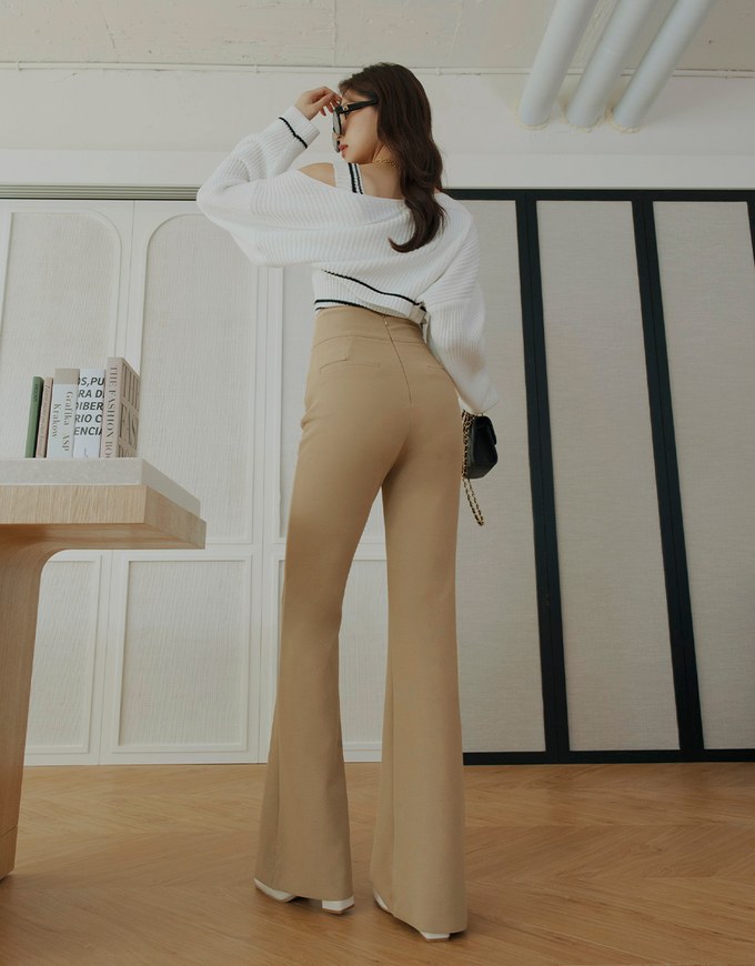 Stark Minimalism High Waisted Flare Pants