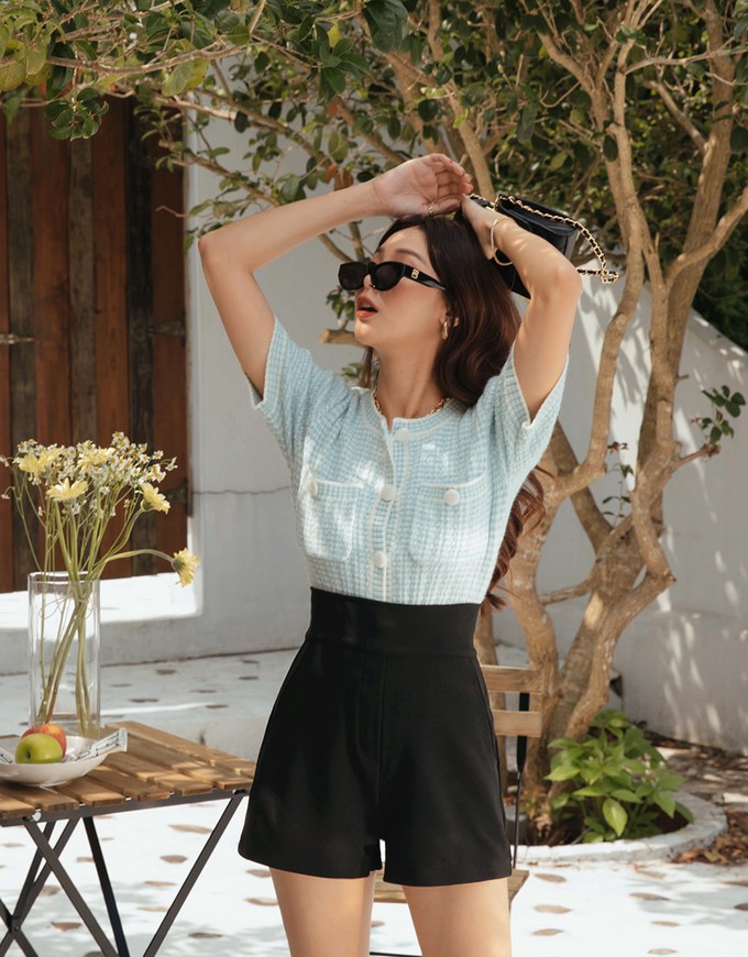 Stark Minimalism High Waisted Shorts