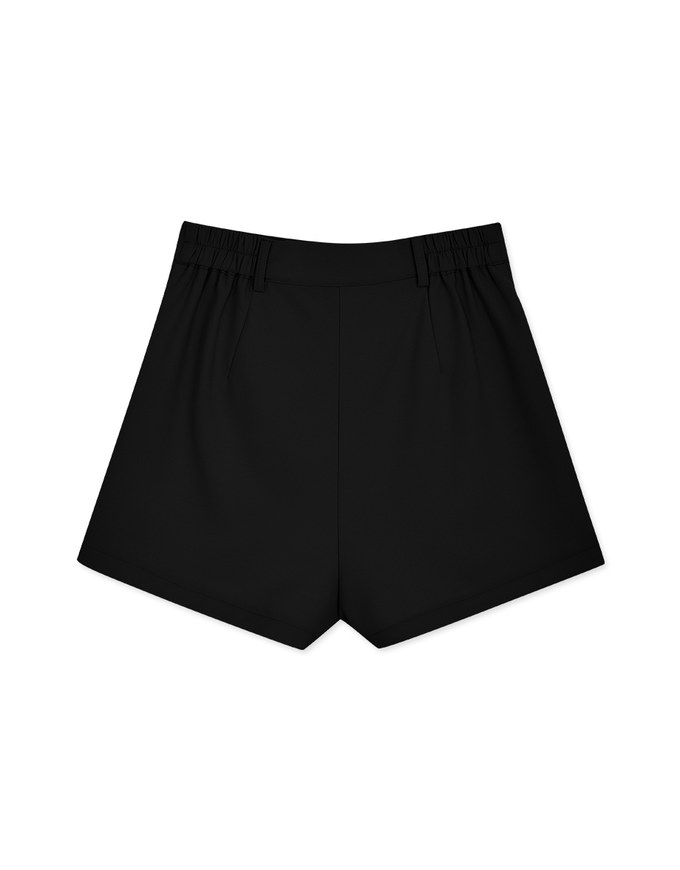 Simple Plain Back Elastic Shorts