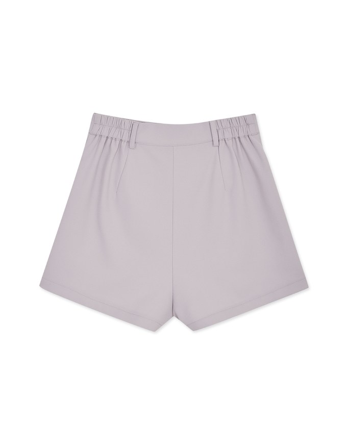 Simple Plain Back Elastic Shorts