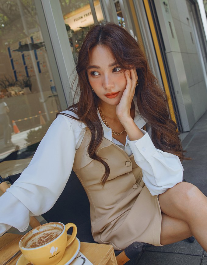 Thin Strap Button Down Mini Dress