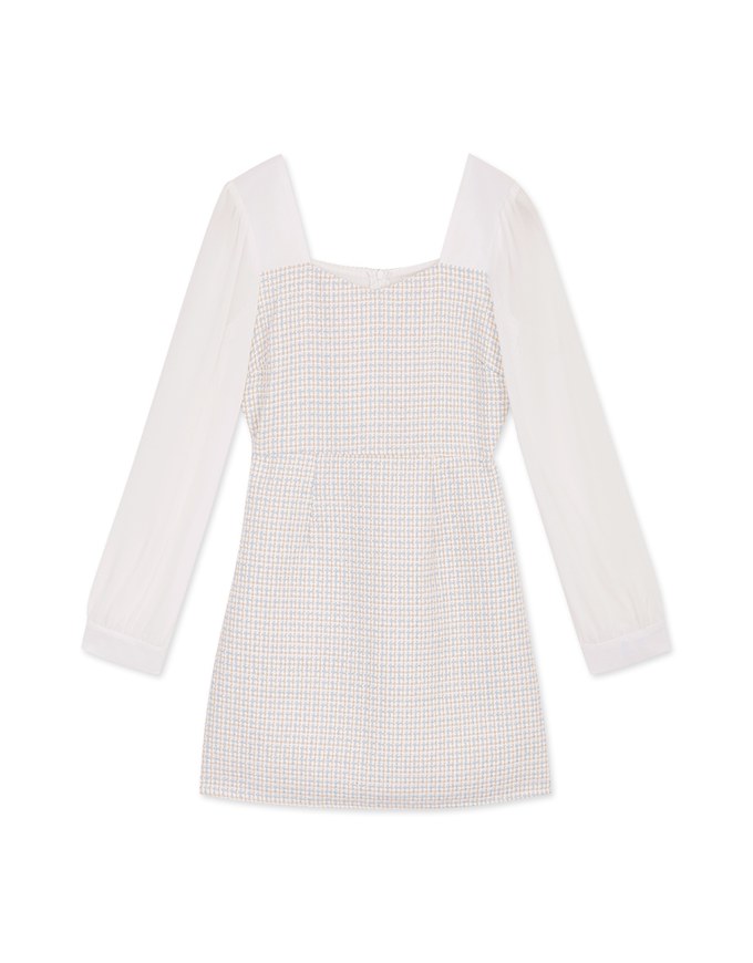 Classy Tweed Splice Mini Dress