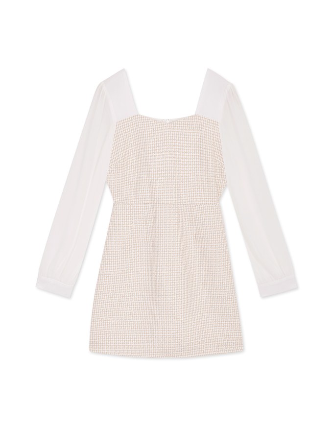 Classy Tweed Splice Mini Dress