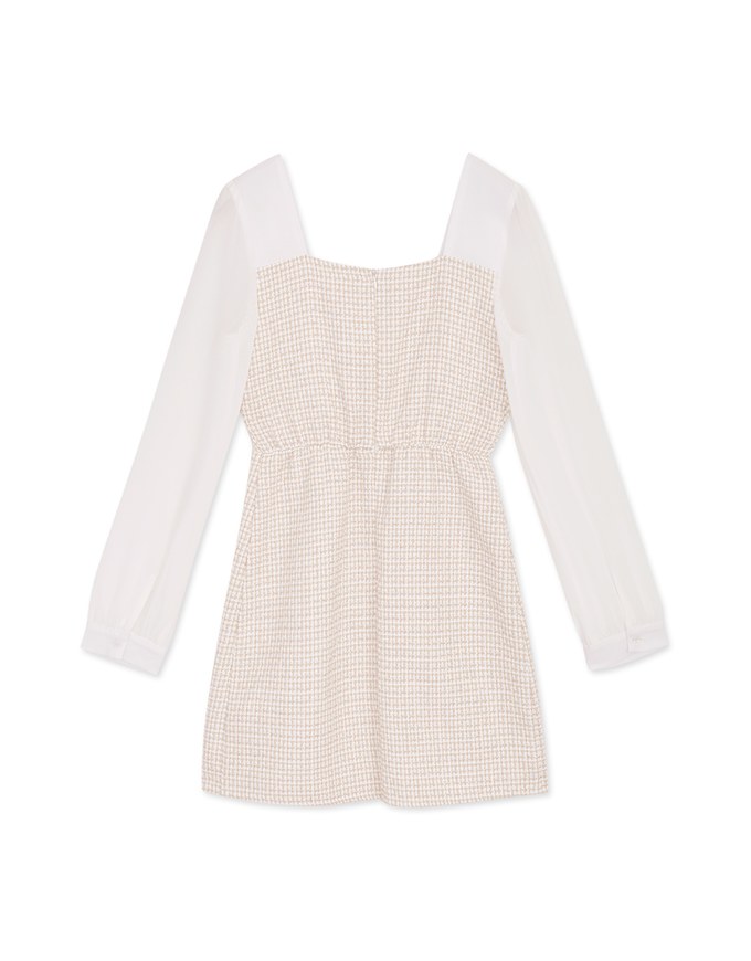 Classy Tweed Splice Mini Dress