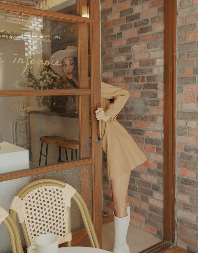 Button Down Pleated Shirt Mini Dress