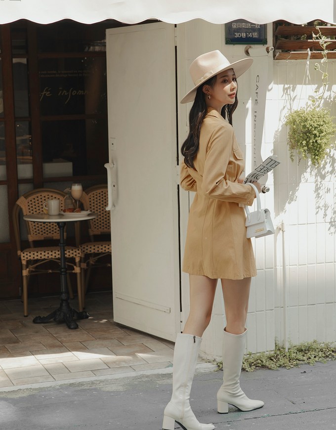 Button Down Pleated Shirt Mini Dress