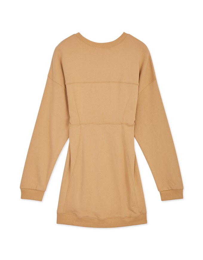 Plain Round Neck Loose Mini Dress