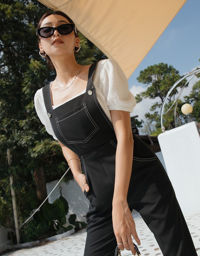 2WAY Tailored Suspender Flare Pants