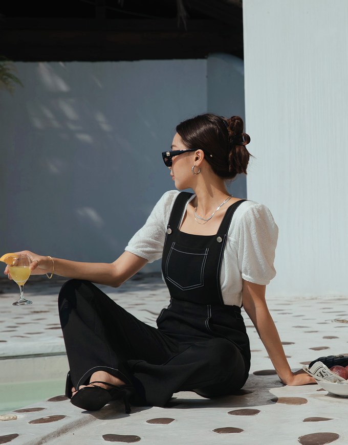 2WAY Tailored Suspender Flare Pants